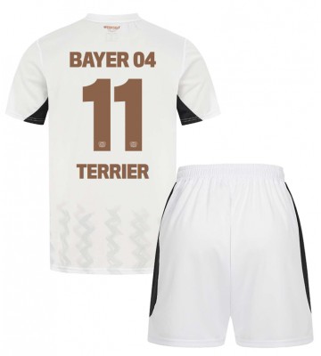 Bayer Leverkusen Martin Terrier #11 Segunda Equipación Niños 2024-25 Manga Corta (+ Pantalones cortos)